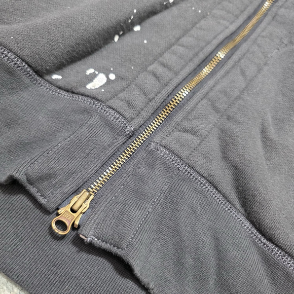 Polo Ralph Lauren XXL Distressed Paint Splatter Zip Hoodie Thermal Lined - Picture 13 of 16